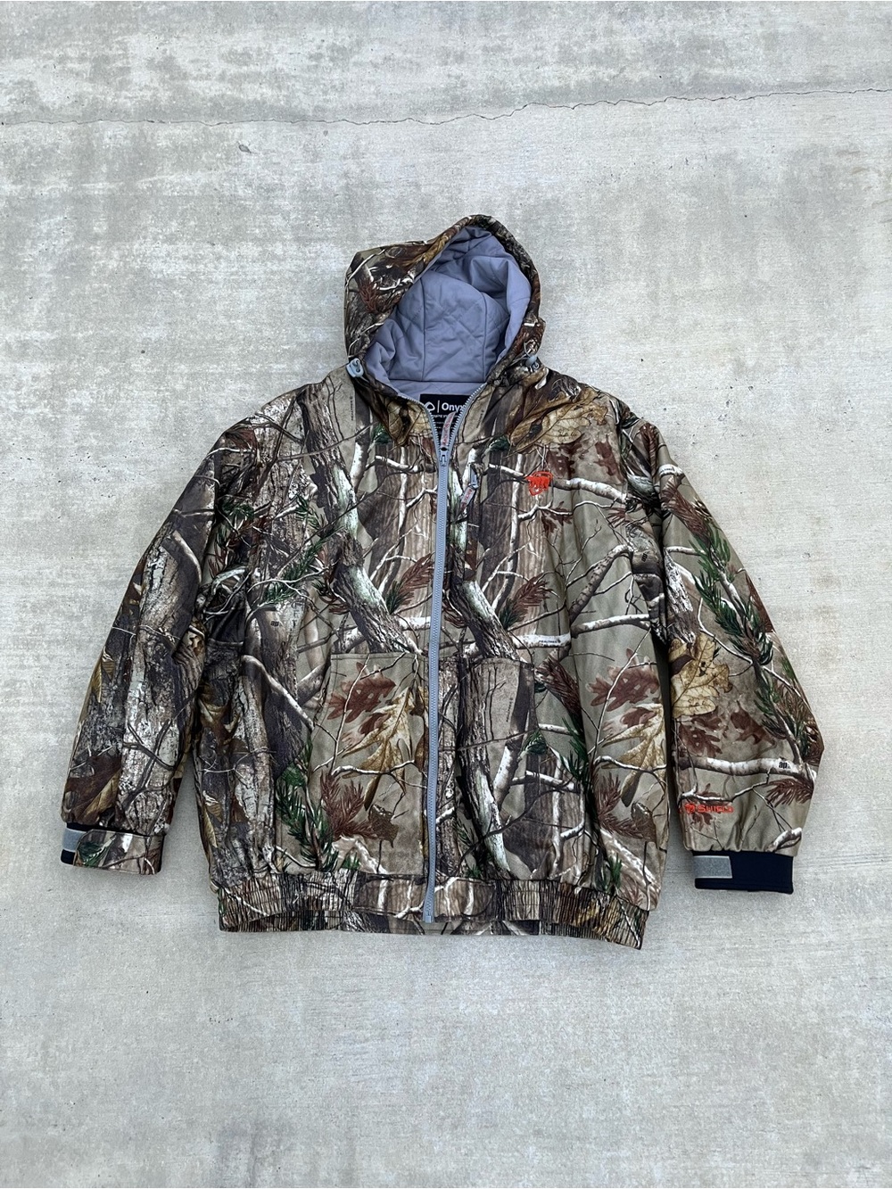 Realtree Artic Shield Camo Hooded Hunting Jacket - Brown/Green